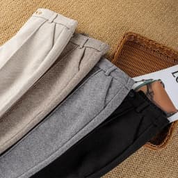 Autumn Women's Woolen Pants 2026 New High Waist Elastic Velvet Thicke Casual Harem Pants Winter Outer Wear Warm Women Trousers