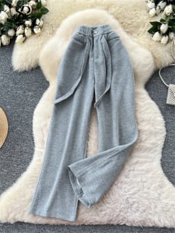 SINGREINY Simple Casual Long Pants Female High Waist Drawstring Pockets Chic Straight Pants Trendy Sports Wide Legs Trousers