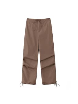 Women Fashion Parachute Cargo Pants Vintage Jogging Trousers High Elastic Waist Female Chic Lady Boot Cut