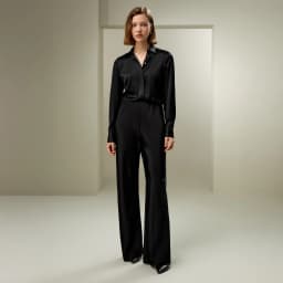 LILYSILK Womens Full Bias Cut Silk Pants Ladies Minimalist Style Relaxed Fit Trouser for Multiple Occasions