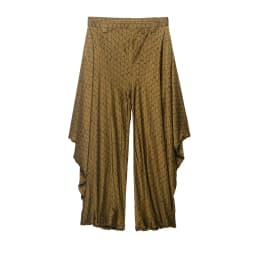 Spring 2026 New Fashionable Women's Printed Pleated Pants Trendy Casual Wide Leg Pants Geometric Pattern Natural Waist Polyester
