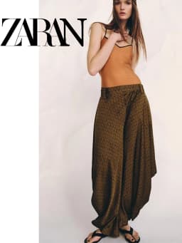 Spring 2026 New Fashionable Women's Printed Pleated Pants Trendy Casual Wide Leg Pants Geometric Pattern Natural Waist Polyester