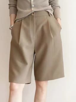 Black Suit Short Pants Women Summer Outdoor High Waist Slimming Casual Small Size Ice Silk Large Size A-Line 5 Five Middle Pants