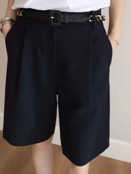 Black Suit Short Pants Women Summer Outdoor High Waist Slimming Casual Small Size Ice Silk Large Size A-Line 5 Five Middle Pants