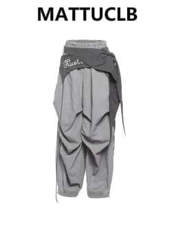 Summer Women Goblin Core Long Trousers Parachute Pants Harajuku Y2K Streetwear Loose Grunge 2000s Streetwear Hip-pop Sweat Pants