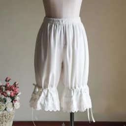 New Women's Lolita Vintage Bloomers Ruffles Lace Hem Bow Lantern Pumpkin Shorts Solid Color Elastic Bubble Safety Under Pants