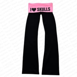 Aesthetic Fashion Skull Print Y2K Pants Rusty Rock Style Comfortable Wide Leg Pants Mock Gothic Retro Casual Women's Emo Girl