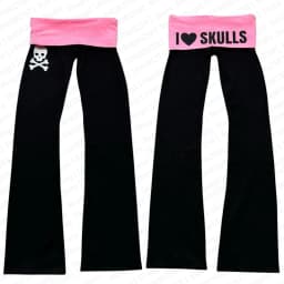 Aesthetic Fashion Skull Print Y2K Pants Rusty Rock Style Comfortable Wide Leg Pants Mock Gothic Retro Casual Women's Emo Girl