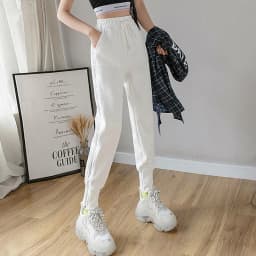 Women's Zipper Harem Pants Loose Streetwear Sweatpants Casual Leggings Fashion Korean Female Cargo Pants Womnn Hip Hop Trousers