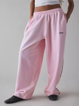 Pink Y2k Women's Casual Loose-fitting Letter Embroidery Gray Jogging Pants Wide-leg Straight Leg Pants Classic Sports Pants 2026
