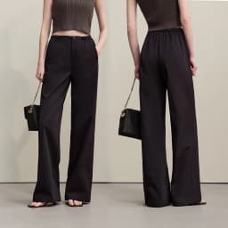 Amii Women's Pants 2026 Summer New Textured Loose Wide Leg Trousers Elastic Waist Casual Versatile Pants For Women 12622110