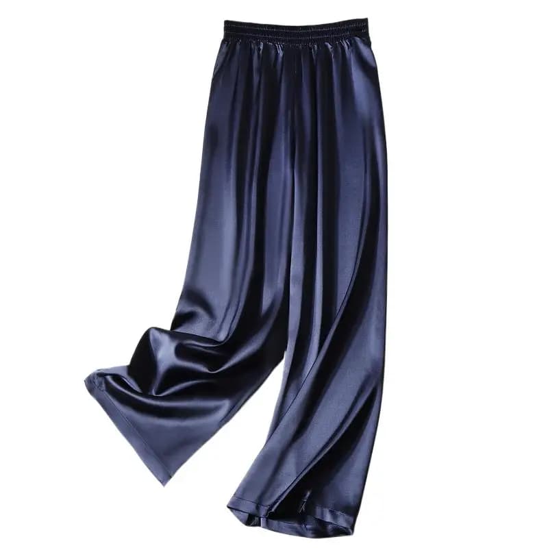 Fashion Casual Pantalones Aesthetic Plus Size Women Trousers Spring Satin Imagination Silk Soft Long Pants Y2K