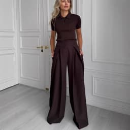 Women Wide Leg Suit Pants Stretch High Waist Straight Floor Length Vintage Draped Trousers Spring Summer 2026 Office Lady