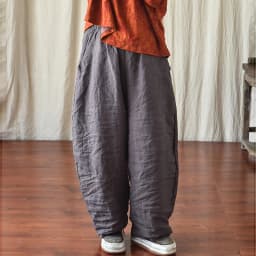 100% Linen Women Casual Trouses New Arrival 2025 Spring Vintage Style Plain Color Loose Female Cotton Linen Harem Pants M733