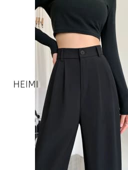 Black High Waist Wide Leg Pants Women's Loose Fit Slim Version Straight Cut Suit Trousers Summer New Arrival Casual Pants