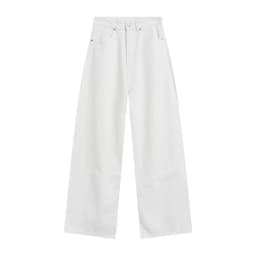 High Waist Wide Leg Jeans Women's Fashion Versatile Design Spring New Style Casual Pants High Waist Polyester Fiber