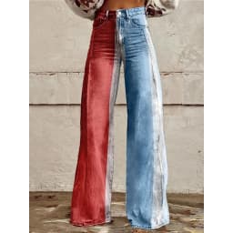 Retro Stripe Flare Pants for Women Sexy High Waist Wide Leg Trousers Fall Fashion Casual & Party Palazzo Pants Daily Wear