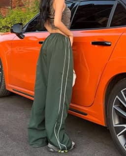 New Y2K Women Vintage Baggy Cargo Pants Women Drawstring Elastic Low Waist Parachute Pants Sweatpants Loose Hippie Pant Trousers