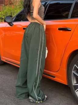 New Y2K Women Vintage Baggy Cargo Pants Women Drawstring Elastic Low Waist Parachute Pants Sweatpants Loose Hippie Pant Trousers