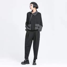 Pleated Loose Harem Pants Women New 2025 Autumn spring  Elastic Waist Black Pocket Fashion All Match Casual womenTrousers