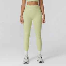 Customized LOGO women's new contrasting color yoga pants folded high waist tight outdoor running sports fitness trousers