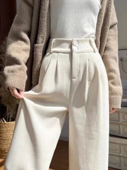 High Waist Black Corduroy Suit Pants Women's 2026 New Style Wide Leg Pants Slimming Straight Cut Casual Trousers for Ladies