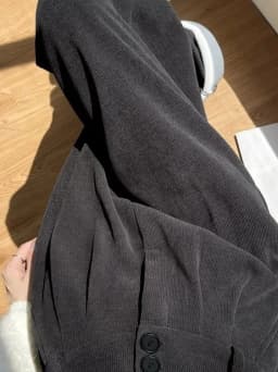 High Waist Black Corduroy Suit Pants Women's 2026 New Style Wide Leg Pants Slimming Straight Cut Casual Trousers for Ladies