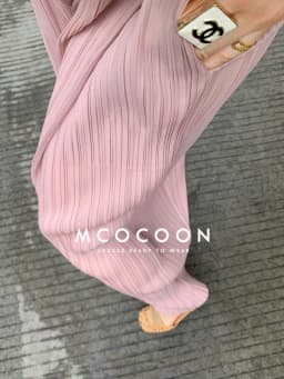Miyake Pleated Waist Button Straight Pants Women New Korean Style Loose Casual Elegant Elastic Waist Trousers