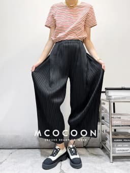 Miyake Pleated Waist Button Straight Pants Women New Korean Style Loose Casual Elegant Elastic Waist Trousers