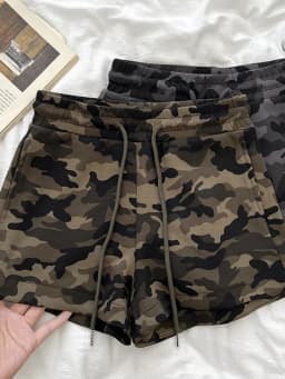 American Style Retro Camouflage Workwear Casual Pants Women's Loose Wide Leg Pants Spring Summer New Design Small Size
