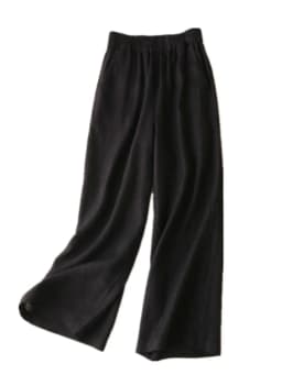 Cotton Linen Wide Leg Pants Loose Fit Casual Summer New Style Women's Nine Points Drapey Big Foot Loose Pants