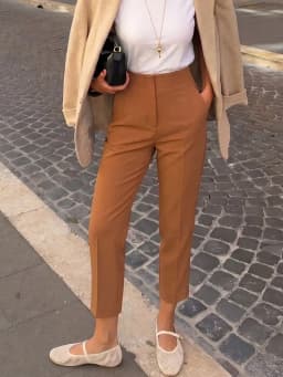 HH Minimalist Womens Slim Zip High Waist Pencil Pants Workwear Business Solid Trousers High Street Casual Office Lady Chic Pant