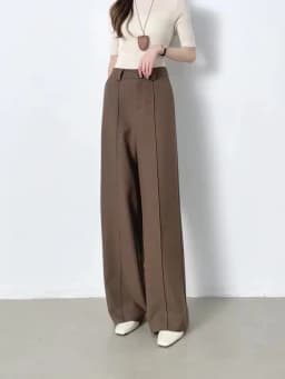 SENTUBILA Women's Straight Leg Pants Autumn 2026 High Waist Commuter 3D Mid-Stitch Detail Comfortable Casual Trousers 153K87890