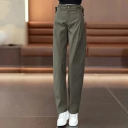 New Wide-Leg Overalls Pants Women Korean Spring Autumn  High Waist Loose All-Match Casual Narrow Straight Pants Female Trousers