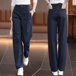New Wide-Leg Overalls Pants Women Korean Spring Autumn  High Waist Loose All-Match Casual Narrow Straight Pants Female Trousers