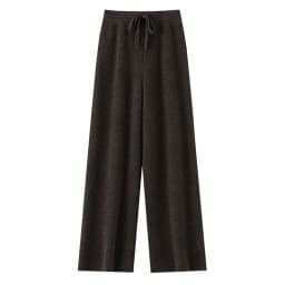 Women's Trousers 100% Merino Wool Pants Autumn Winter Sweater Wide Leg Pants Tying Elastic Casual Basic Soft Warm Knit Trousers