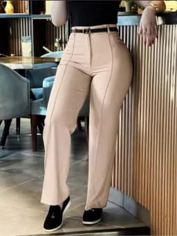 Women's Pants Spring Autumn High Waist Straight Leg Work Pants New Fashion Solid Long Pants Slim Fit Elegant Pants Female