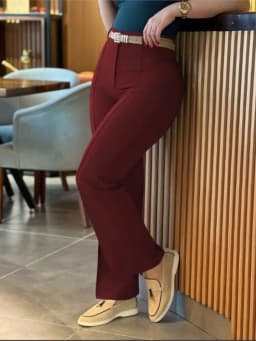 Women's Pants Spring Autumn High Waist Straight Leg Work Pants New Fashion Solid Long Pants Slim Fit Elegant Pants Female