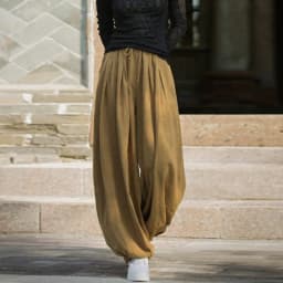 Johnature Women Vintage Ramie Cotton Long Pants Elastic Waist Solid Color Trousers 2025 Autumn New Belt Loose Bloomers Pants