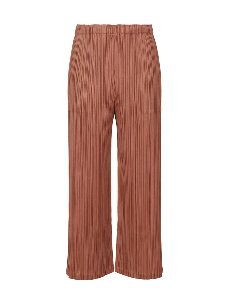 Miyake Pleated Straight Pants Women Causal Comfortable Trousers