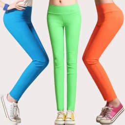 S-6XL15 Colors New Winter clothes Women's Pants Fashion Candy Color Skinny high waist elastic Trousers Fit Lady Pencil Pants