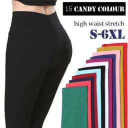 S-6XL15 Colors New Winter clothes Women's Pants Fashion Candy Color Skinny high waist elastic Trousers Fit Lady Pencil Pants