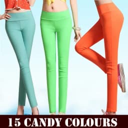 S-6XL15 Colors New Winter clothes Women's Pants Fashion Candy Color Skinny high waist elastic Trousers Fit Lady Pencil Pants