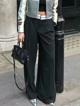 SLTNX 2026 Women Fashion Side Pockets Patchwork Straight Pants Vintage High Waist Zipper Fly Female Casual Trousers