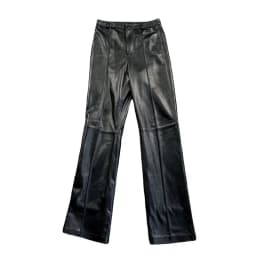 Mopping Pants For Women Genuine Leather Classic Female Straight Pipeline Suit Taller Trousers Mujer Long Legs Casual Streetwear