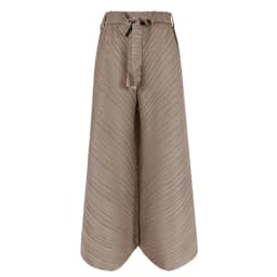 Miyake Pleated Wide Leg Loose Pants Stitching Casual Big Trousers Women Summer Dubai Designer Fashion Belt Aesthetic Clothes