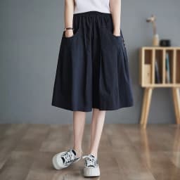 High Waist Wide Leg Five-Quarter Length Casual Pants Women's Summer Thin Sle orts Versatile Straight Cut Trousers