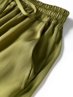 SuyaDream, Wide Leg Pants For Woman, 93%Silk 7%Spandex, Elastic Waist, 2025 Spring Summer Solid Long Trousers, Pink, Blue