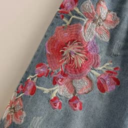 Indie Folk Embroidery Denim Vintage Elastic High Waist Loose Wide Leg Women's Pants Calf-Length Pants For Women Clothing Fashion