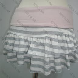 European and American cross-border sweet style striped contrasting color summer A-line casual cake skirt half skirt versatile
